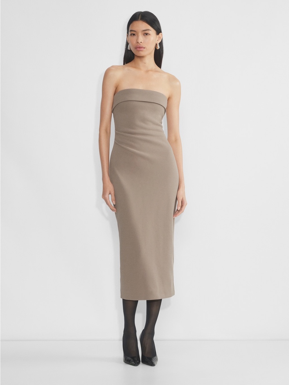 Aritzia figureknit Eyecatcher strapless dress